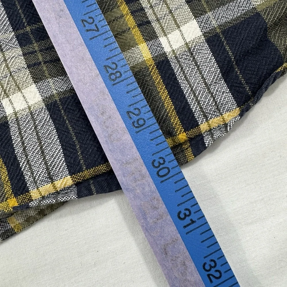 The North Face Men's XL Plaid Flannel Shirt Blue Brown Long Sleeve Button Up